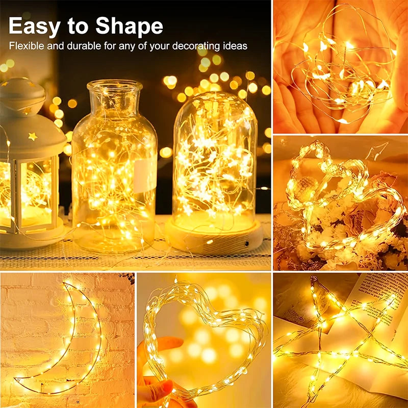 RUNTOIN 20m 200 LED USB Fairy String Lights | Waterproof Copper
