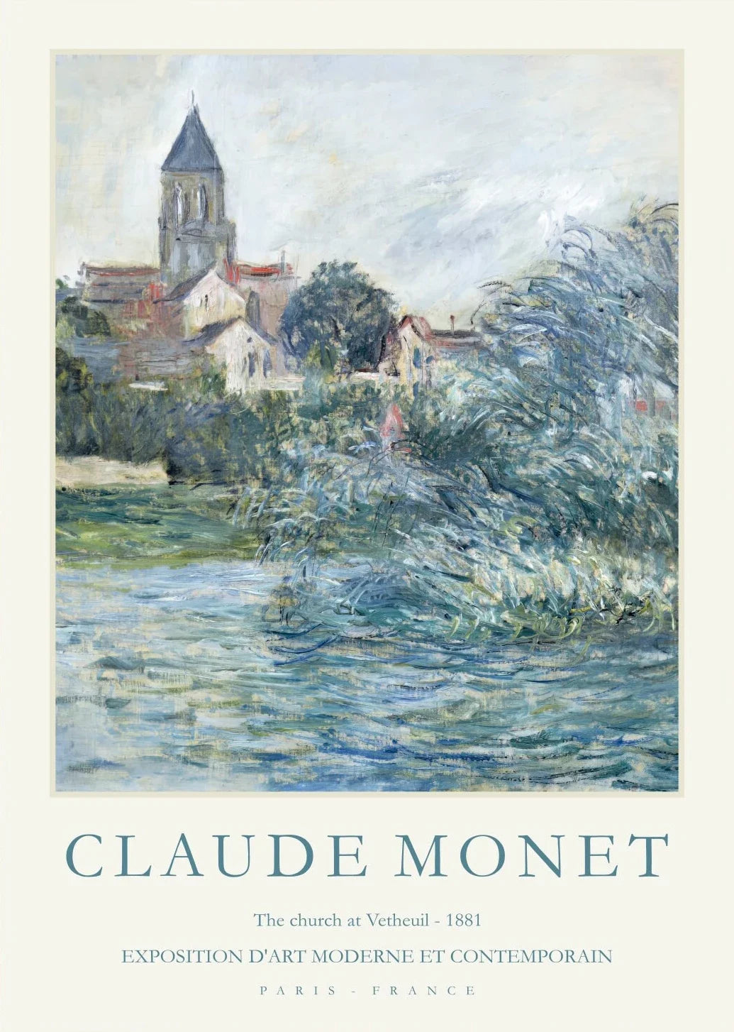 Claude Monet Abstract Landscape Canvas Wall Art | Unframed Print