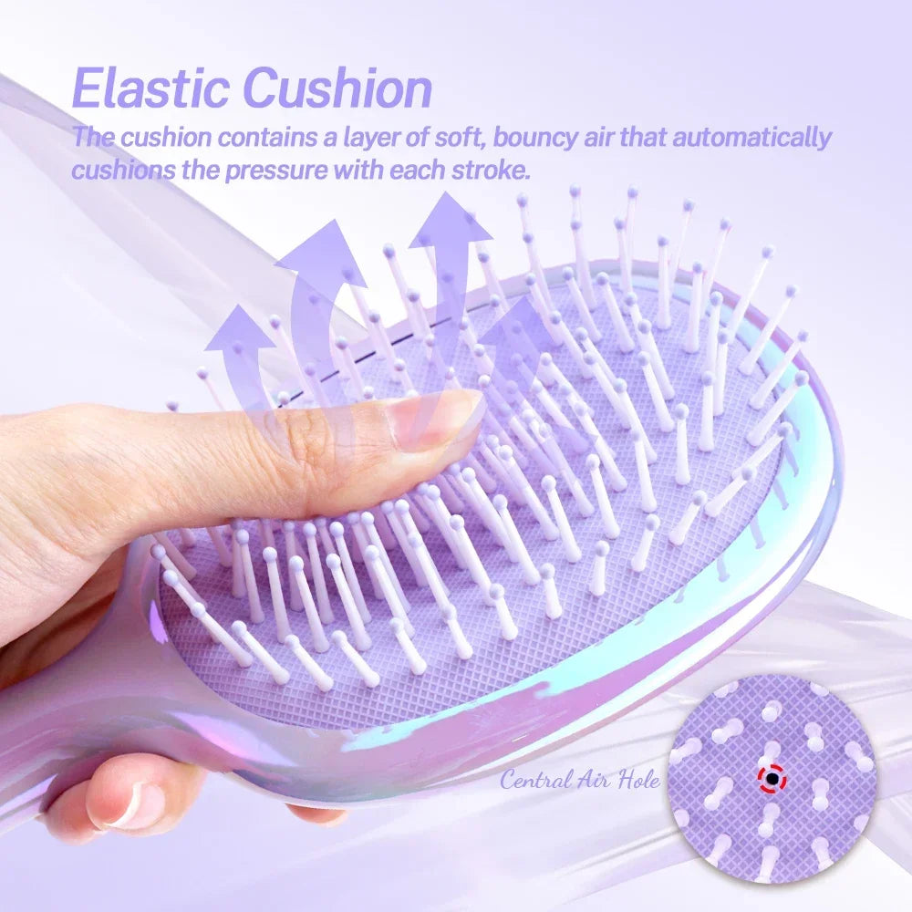 Air Cushion Hair Brush – Detangling Scalp Massager, Wet & Dry