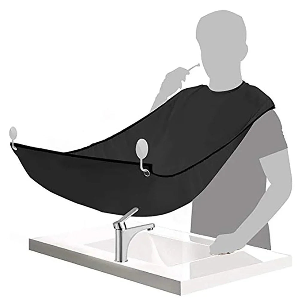 1pc Men Beards Shaving Aprons Creative Wall Mirror Suction Haircut Wrap Cape Home Salon Moustache Beard Shaving Apron Peaceful Pleasures Health and Wellness