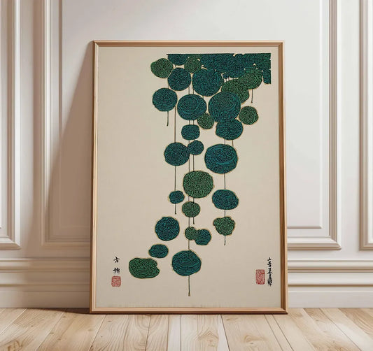 Japanese Lotus Canvas Art Print | Minimalist Zen Wall Décor Canvas Wall Art Peaceful Pleasures Health and Wellness