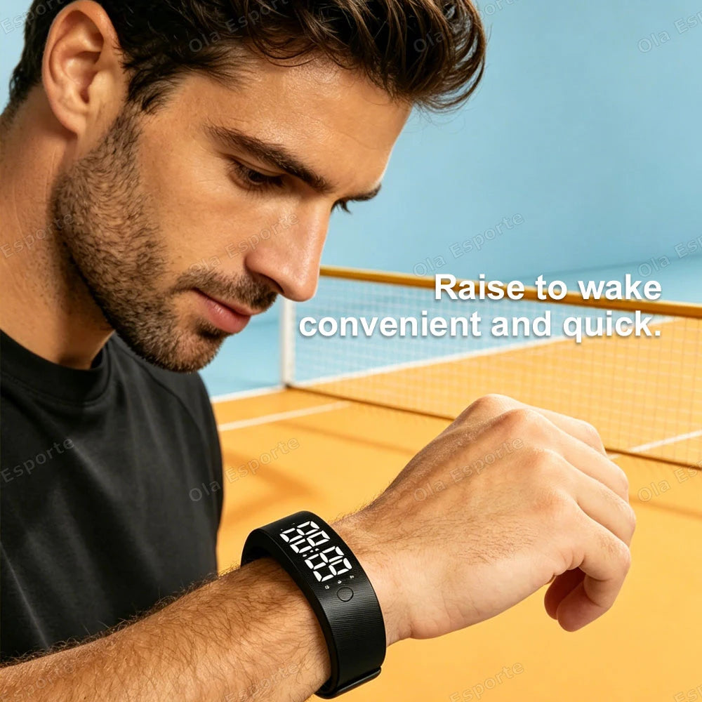 Digital Watch With Alarm Vibrating Alarm Clock Silent Vibration Wake Up Wristband Adjustable Smartwatch Wristband Clock Peaceful Pleasures Health and Wellness