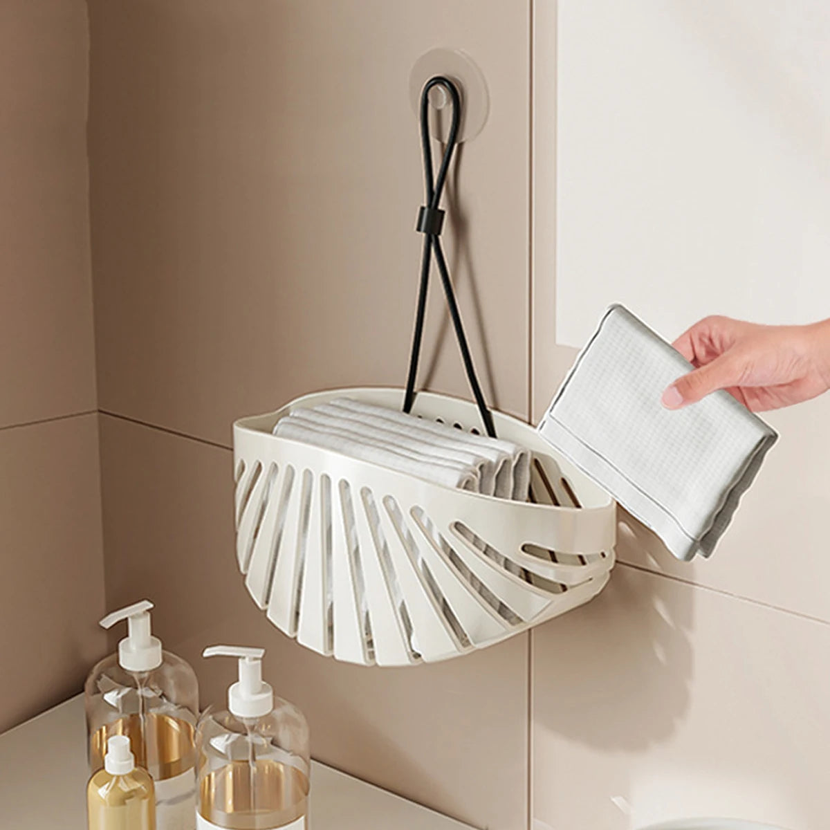 1PCS Sink Hanging Basket Kitchen Plastic Storage Rack Bathroom ganizing Tool Household Multi-functional Draining Storage Basket Peaceful Pleasures Health and Wellness