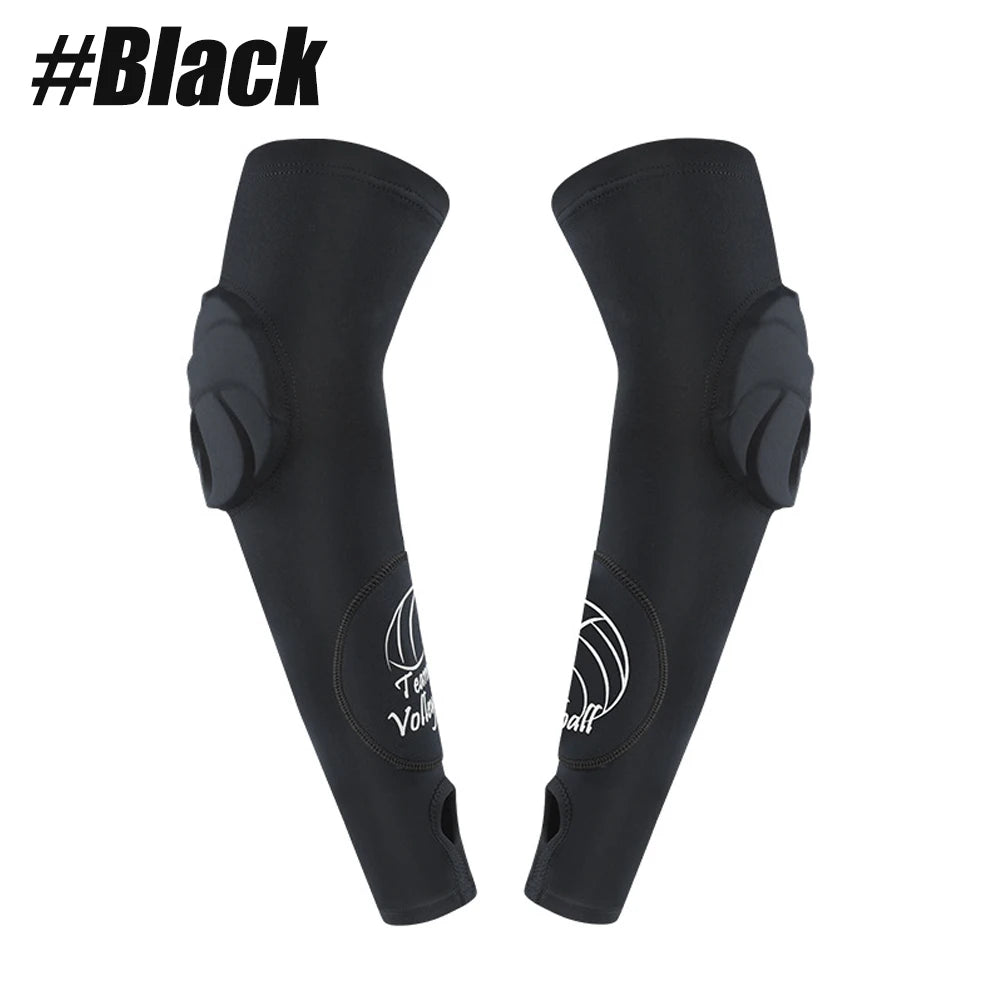 WEFITON Volleyball Arm Sleeves with EVA Pads & Thumbhole Volleyball Arm Sleeves Peaceful Pleasures Health and Wellness Black-1Pair S