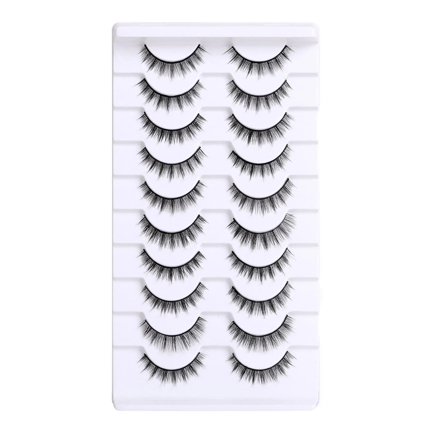 3D Fluffy False Eyelashes – 10 Pairs Full Strip Lashes