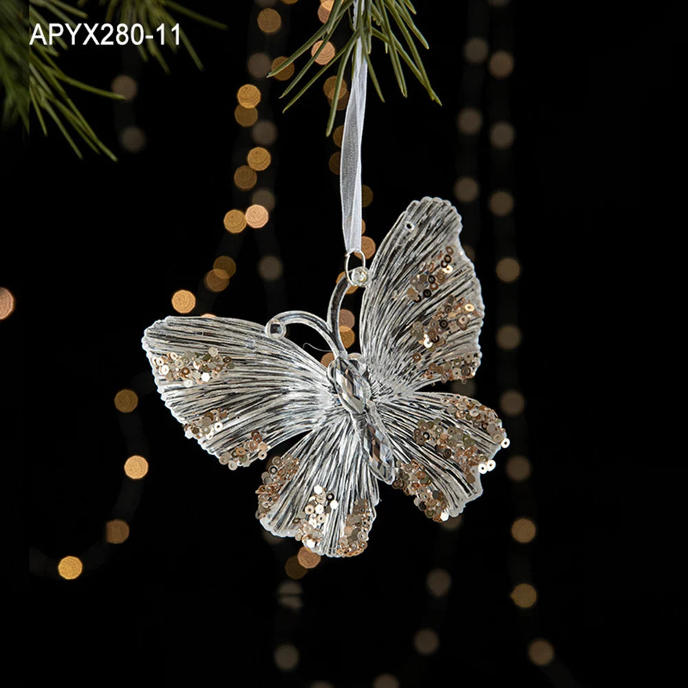 Crystal Acrylic Snowflake Christmas Tree Hanging Ornaments