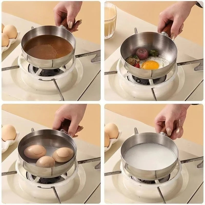 Stainless Steel Small Cooking Pot | Milk & Noodle Pot for One Small Saucepot Peaceful Pleasures Health and Wellness