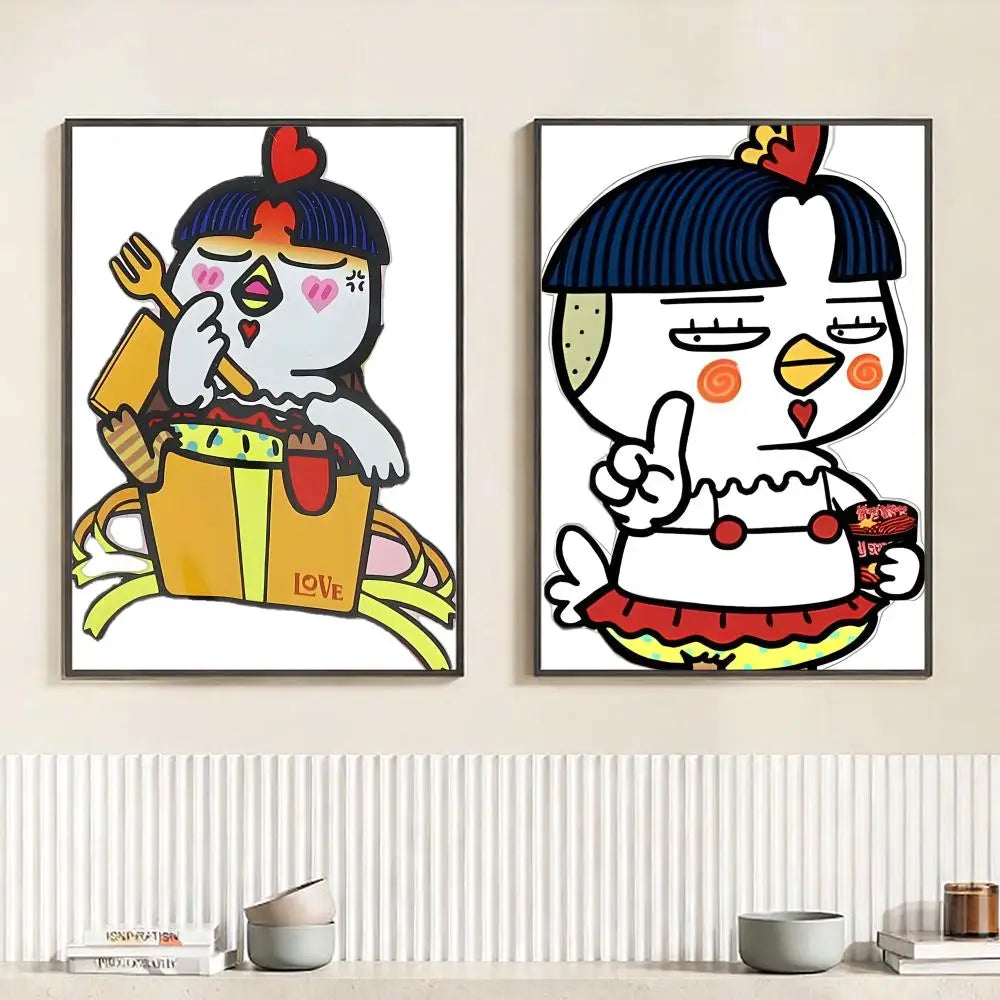 Food S-Samyang Buldak Ramen Poster HD Self Adhesive Waterproof Wall Art Ideal for Home Office Dorm Bedroom Great Gift Peaceful Pleasures Health and Wellness