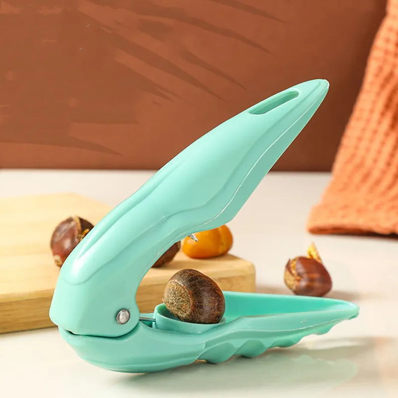 Stainless Steel Chestnut Clip Machine Nutcracker Opener Tool Nuts Walnut Cut Sheller Chestnut Shelling Cutter Kitchen Gadgets Peaceful Pleasures Health and Wellness