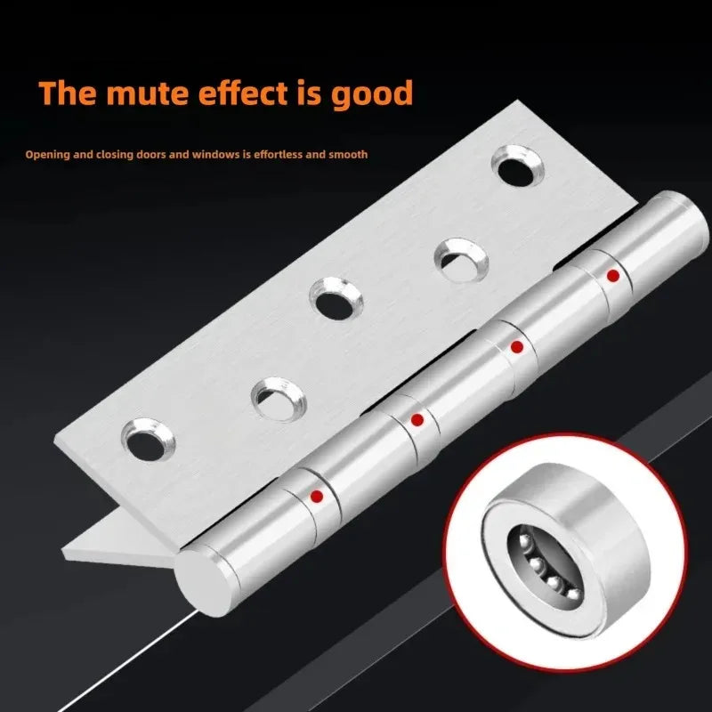 stainless steel Mute Hinge Room Door 4 Inch Bearings Hinges 3mm Thick Heavy Doors Strong Load Bearing Gemel Furniture Hardware Peaceful Pleasures Health and Wellness