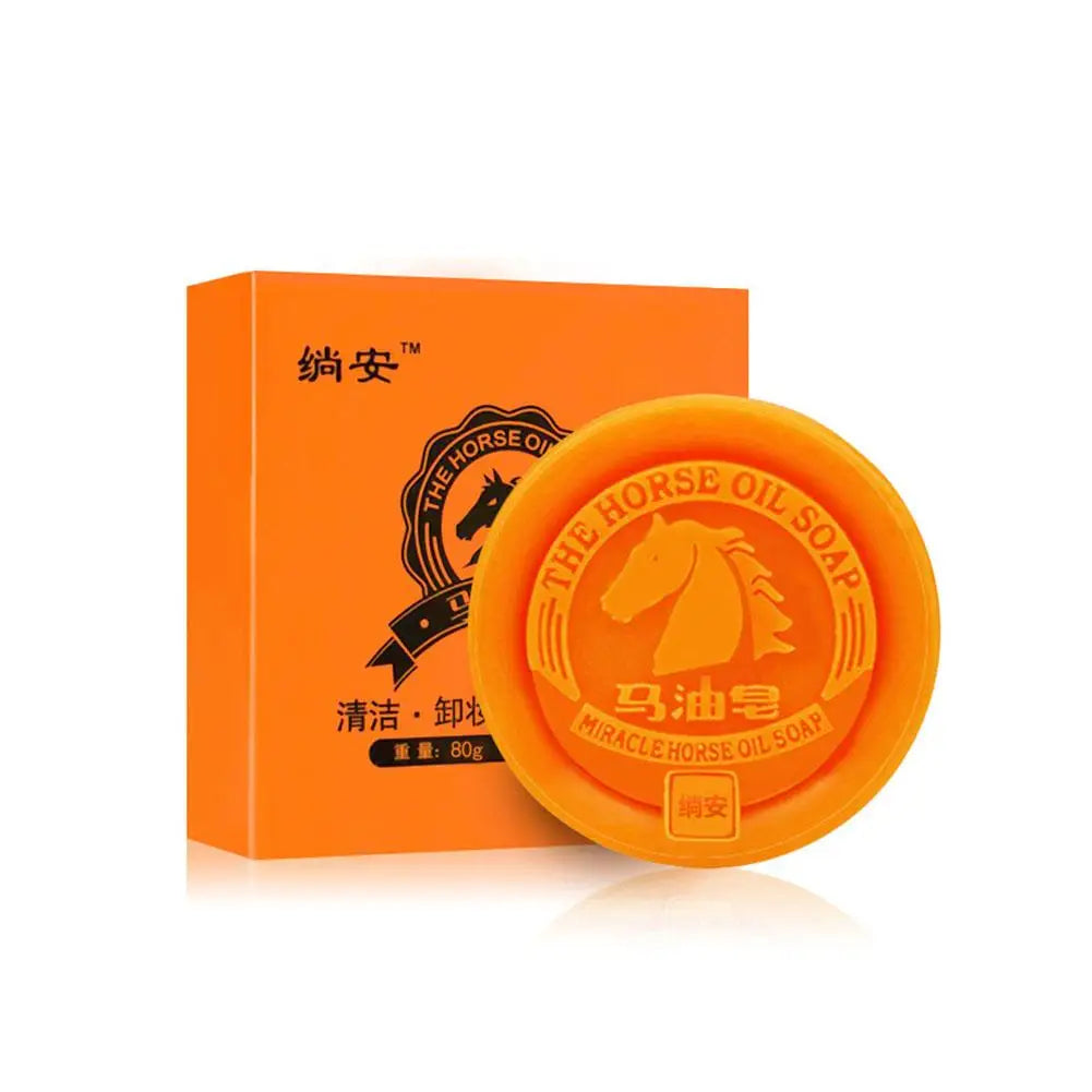 Horse oil soap For Face Facial and Body Moisturizing Cleansing Handmade Soap Bar Peaceful Pleasures Health and Wellness 1pcs