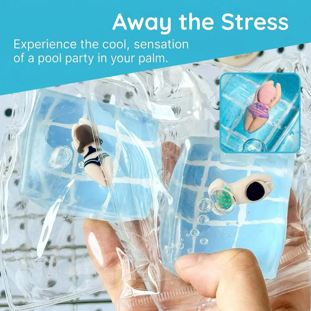 Random Cute Squishy Toy Clear Swimming Pool Squeeze Ball Creative