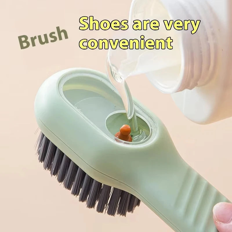 Automatic Liquid Dispensing Shoe & Clothes Brush | Soft Bristles