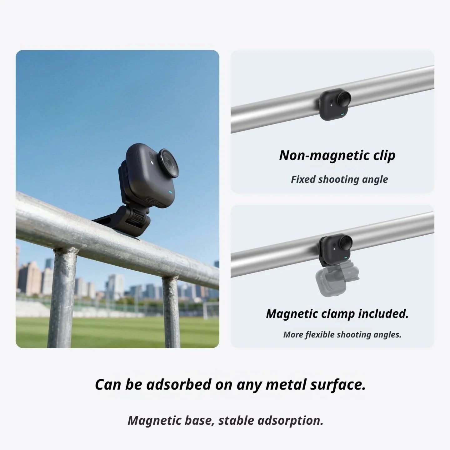 Magnetic Hat Clip Mount for Insta360 Go Ultra GO 3S & DJI Osmo
