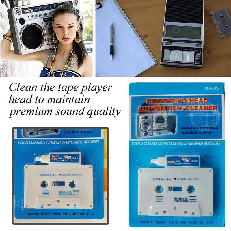 Cassette Tape Head Cleaner – Wet/Dry Audio Recorder Clean