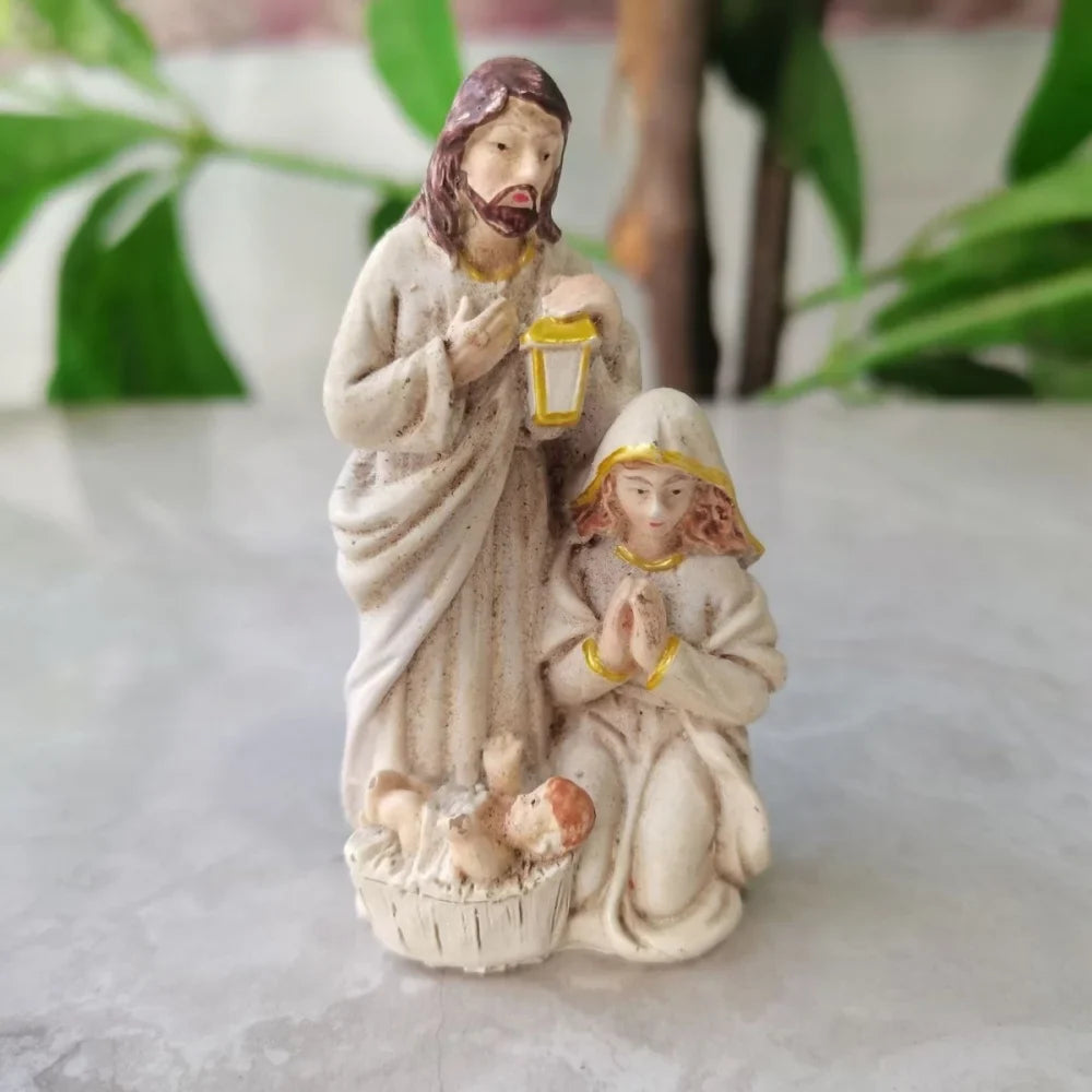 Nativity Scene Resin Statue | Holy Family Catholic Figurine