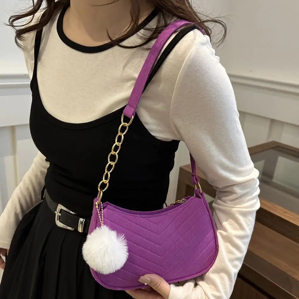 Mini Felt Saddle Bag – Women's Shoulder & Underarm Handbag