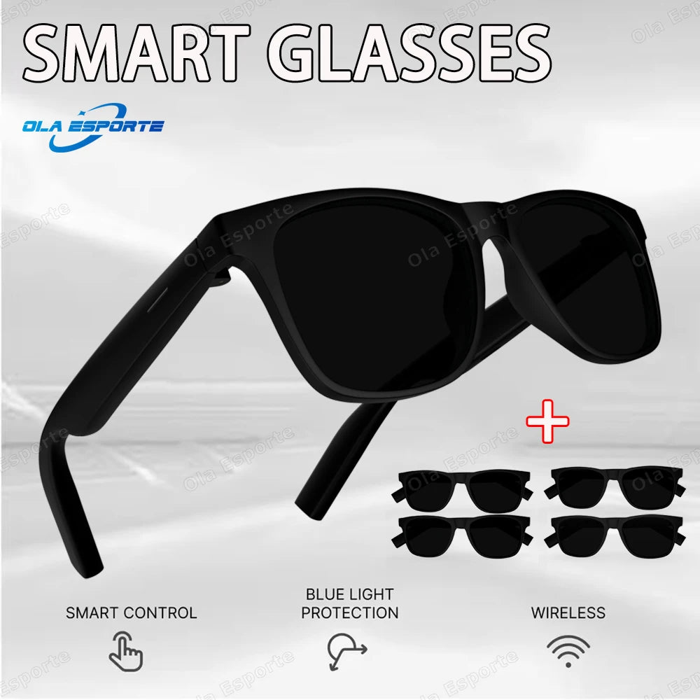 AI Smart Glasses Bluetooth UV Sunglasses | Music & Calls
