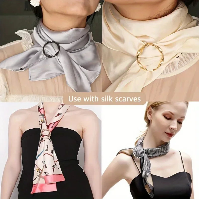 Zinc Alloy Scarf Ring Clip for Women | T-Shirt Belt Buckle