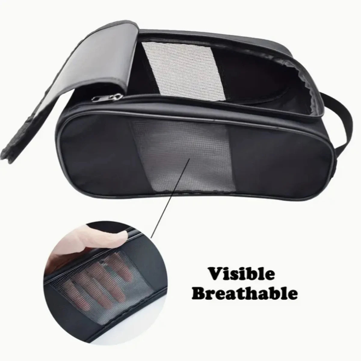 Portable Golf Shoe Bag Oxford Cloth Shoe Carrier Bags Breathable Lightweight Golf Handbag Dustproof Football Tennis Shoe Bag Peaceful Pleasures Health and Wellness