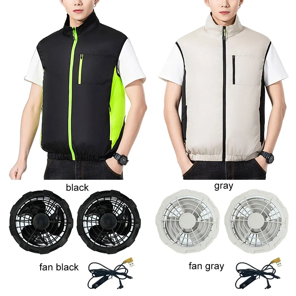 Electric Cooling Vest | 3-Speed Fan Vest for Summer Outdoor Peaceful Pleasures Health and Wellness