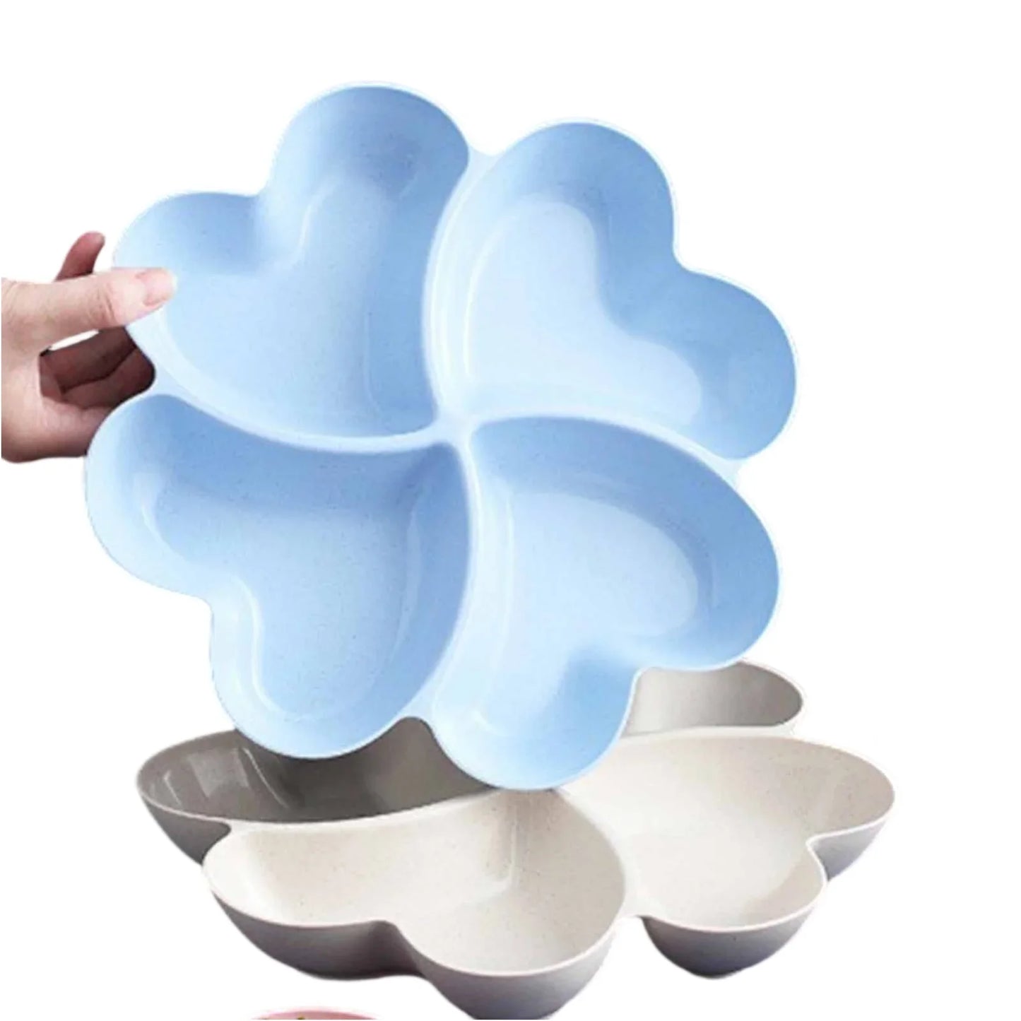 Four-Leaf Clover Snack Plate – Heart Compartment Fruit Tray