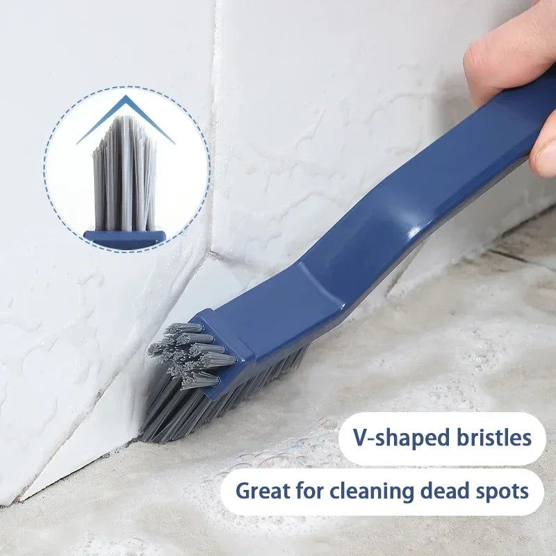 Effective Cleaning Brush for Corners and Gaps - 2-in-1 Multipurpose Bathroom and Floor Tiles Cleaning Brush Peaceful Pleasures Health and Wellness