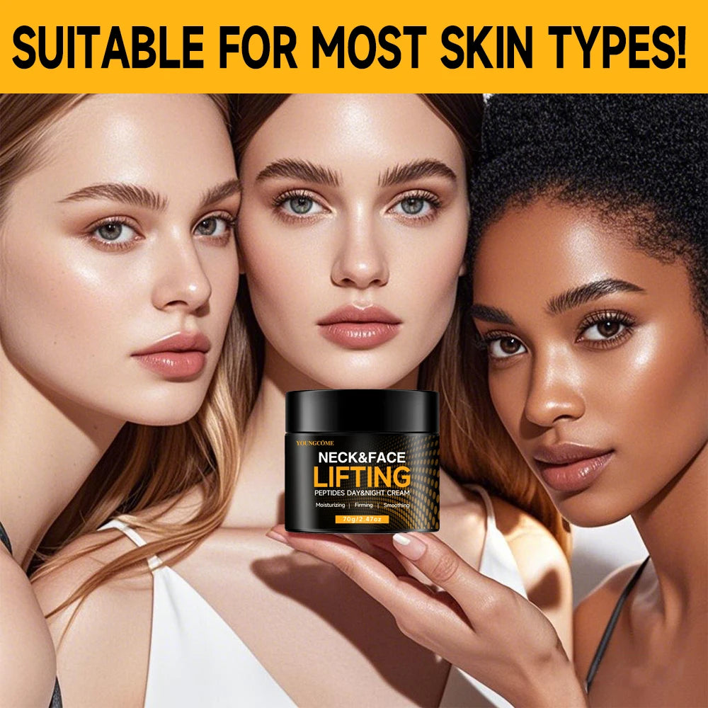 Neck & Face Lifting Peptides Neck Facial Cream Moisturiser Anti aging Firming Smoothing Neck Skin Care Repair Fade Fine Lines Peaceful Pleasures Health and Wellness