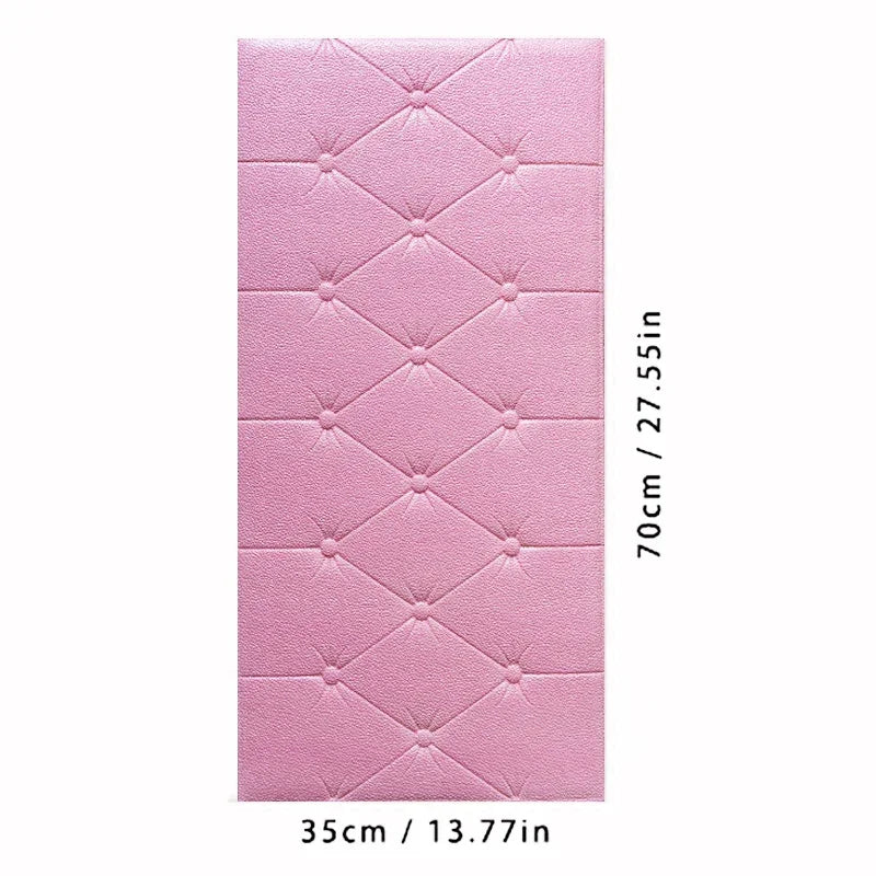 Thickened self-adhesive 3D wall sticker wallpaper tatami anti-collision wall pad children's bedroom living room soft foam pad Peaceful Pleasures Health and Wellness 70cmX35cm-10pcs 2 United States