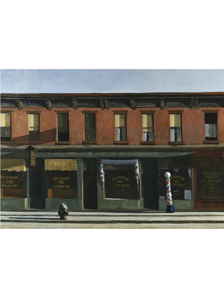 Edward Hopper Famous Realistic Master Art Poster Canvas Painting Nighthawks Life Landscape Wall Art Living Room Home Decorati Peaceful Pleasures Health and Wellness D 50x70cm Unframed