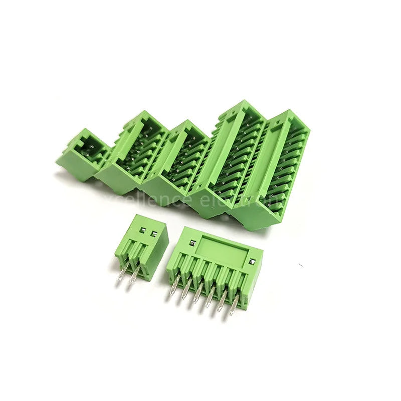 10pcs 2EDG-2.54mm Plug-in PCB Terminal Block with Small Pitch Straight Leg Bent Pin Seat 2P/3P/4P/5P/6P Peaceful Pleasures Health and Wellness Straight needle 2P