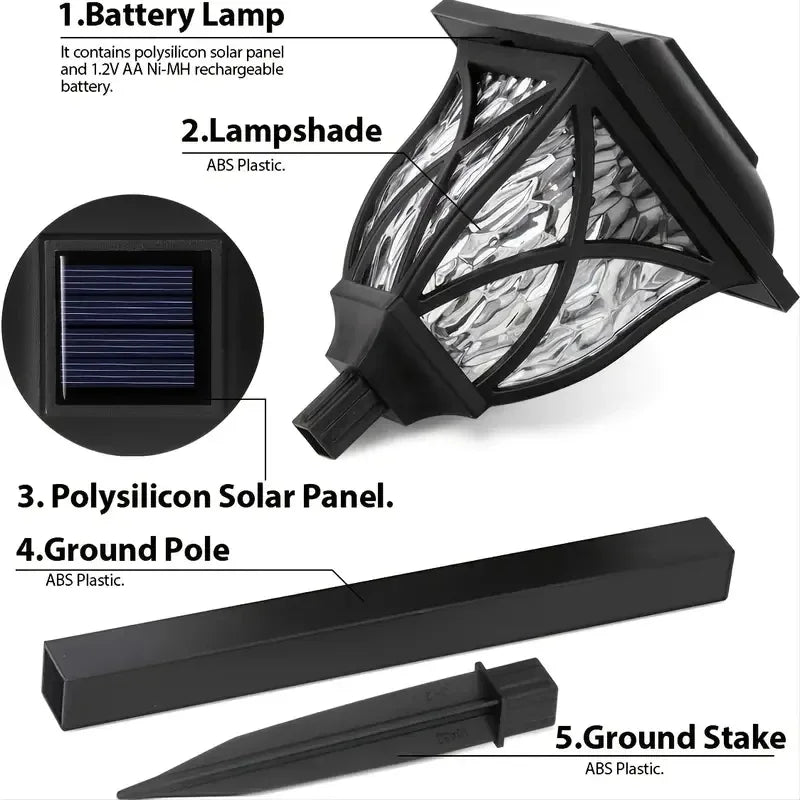 2/4 Pack LED Solar Lawn Lights Outdoor Waterproof Warm Light Model Garden Courtyard Walkway Villa Landscape Decorative Lights Peaceful Pleasures Health and Wellness