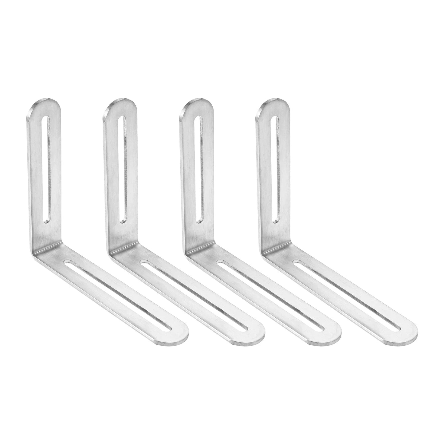 4-Pack 90° Slotted Corner Braces | Heavy Duty Stainless Steel