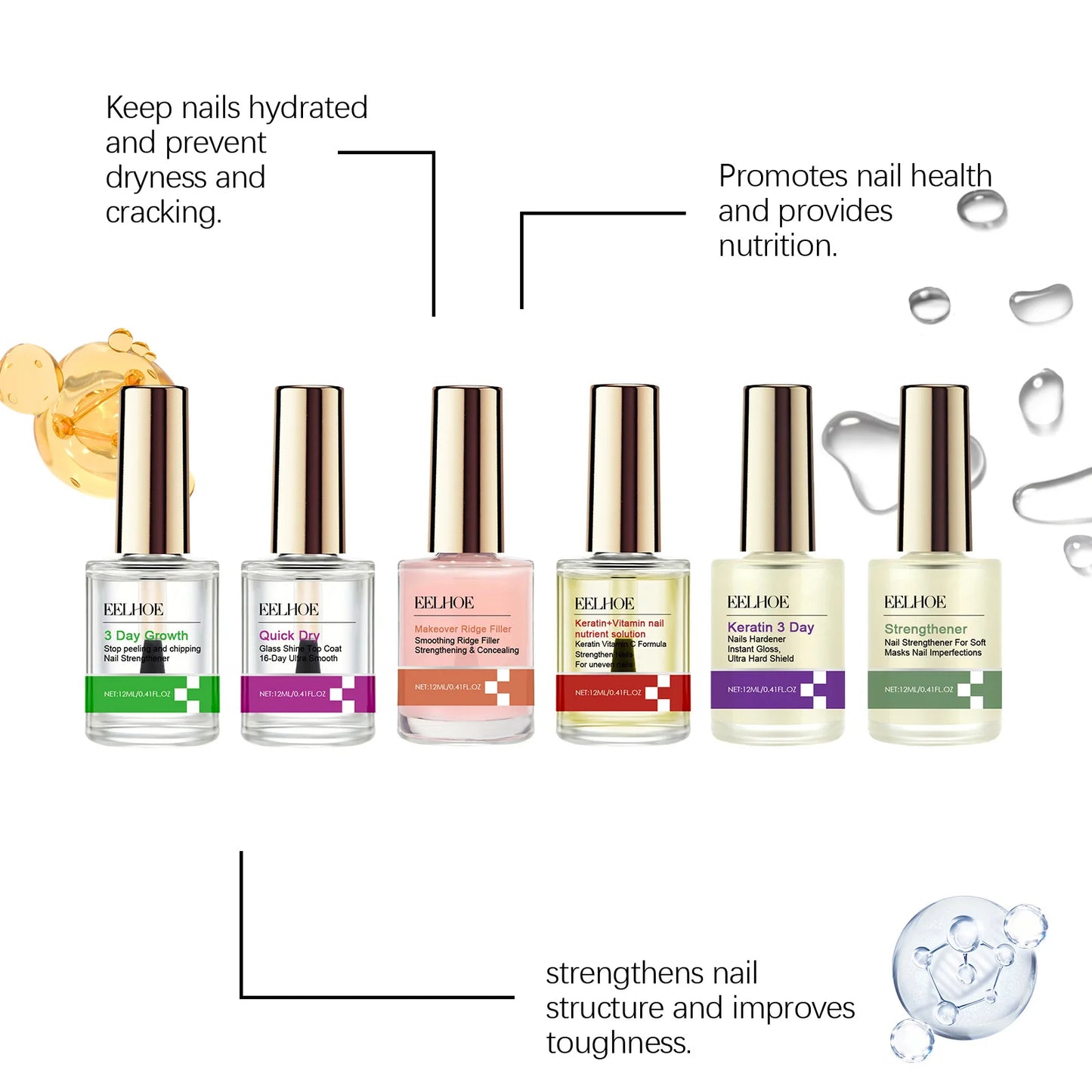 EELHOE Keratin Nail Repair Serum | Strengthening & Growth 12ml