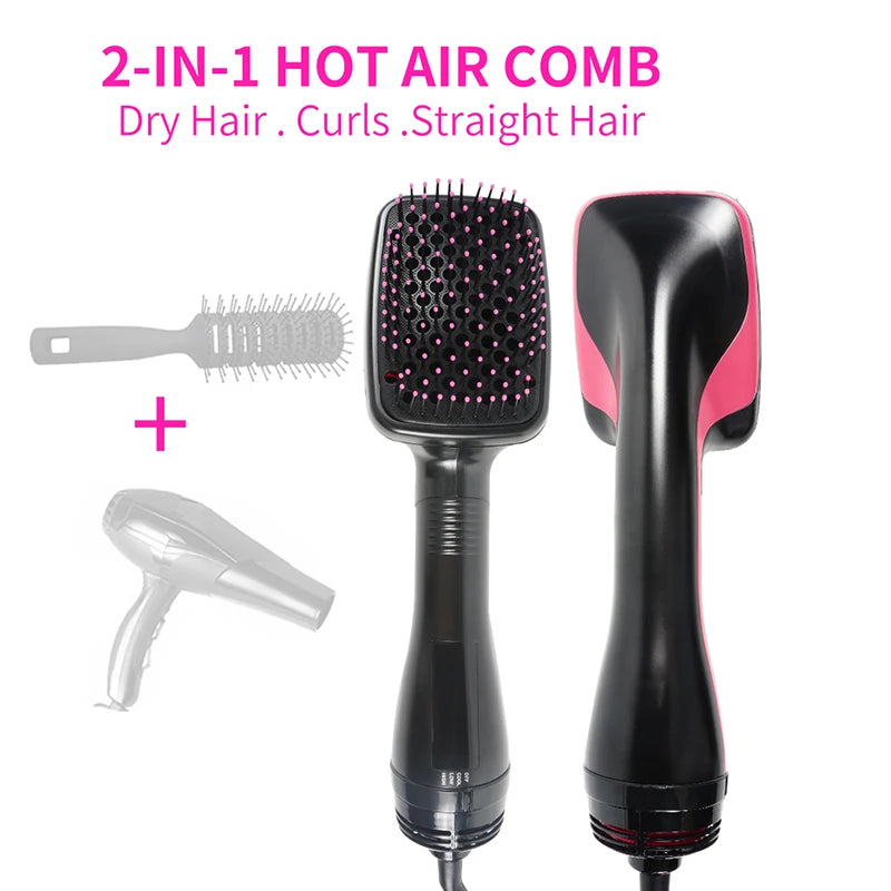 Hair Dryer One Step Electric Hot Air Brush Travel Hairdryer Hairbrush Professional Hair Straightening Hairbrush Styling Tool Peaceful Pleasures Health and Wellness
