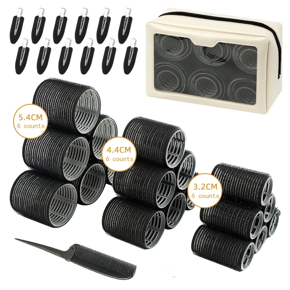 Air Bangs Curling Tube Large Cosmetic Bag Curler Set Bangs Curling Hair Diva Peaceful Pleasures Health and Wellness Black Model 3