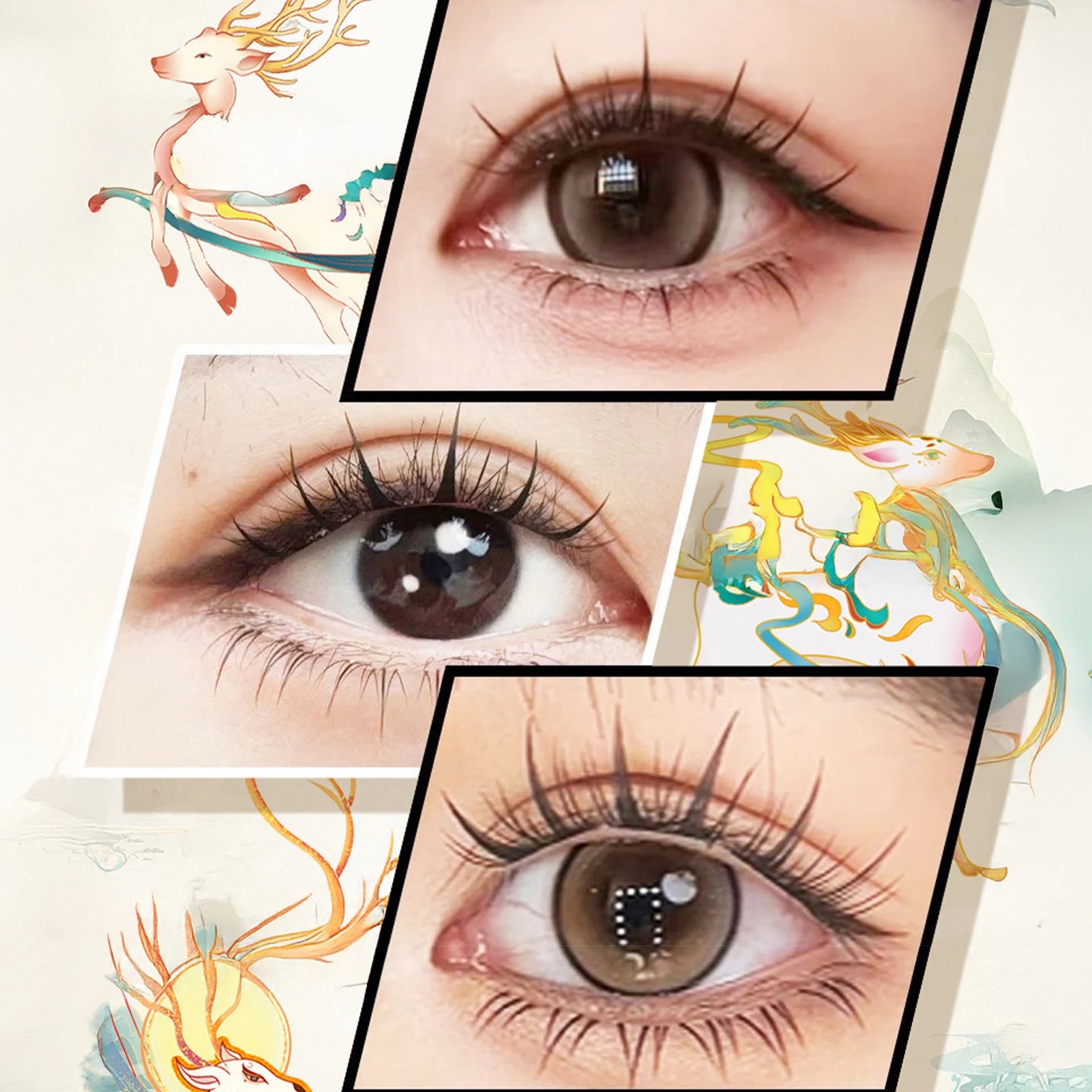 Self Adhesive Manga False Eyelashes Glue Free Ultra Thin Wispy Lashes Extension 7-13mm Natural Korean Eyelash Enlarge Your Eyes Peaceful Pleasures Health and Wellness