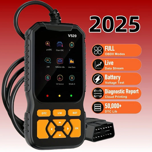 2025 Advanced Obdii/Eobd Car Diagnostic Scanner, Fully Supports Obd2 Functions, Enhanced Engine Fault Code Reading and Reset, Fast Obd2 Code Reader with Real-Time Data Stream, 35901 Dtc Library, Includes Battery Voltage Detec Peaceful Pleasures Health and Wellness black