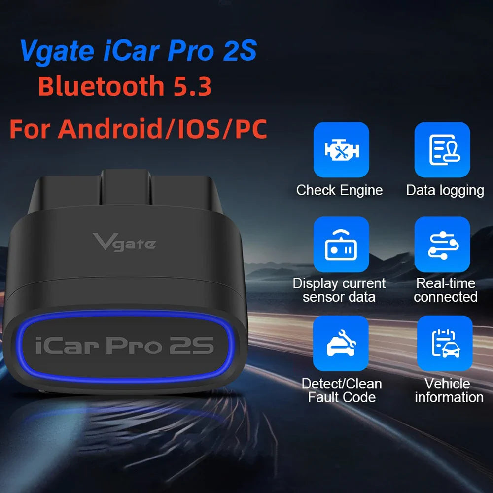 Vgate iCar Pro 2S ELM327 Bluetooth 5.3 OBD2 Car Diagnostic Scanner