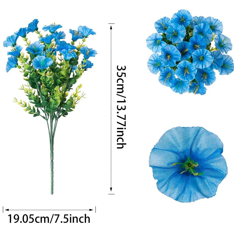 35CM Silk Morning Glory Artificial Flower | UV-Protected Decor