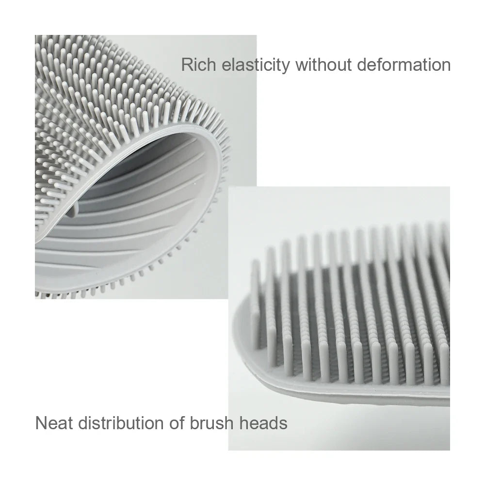 Silicone Exfoliating Body Scrubber Brush | No-Slip Handle