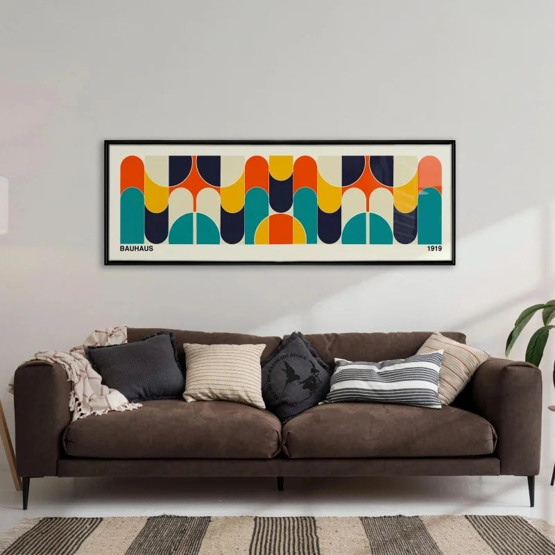 Unframed Colorful Bauhaus Wall Decor, Abstract Bauhaus Art Poster, No Framed Wall Decor, Bauhaus Home Decor Canvas Art Prints Peaceful Pleasures Health and Wellness