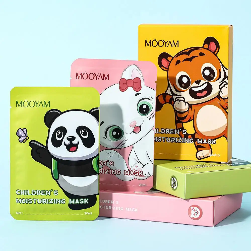 Animal Character Kids & Teens Collagen Sheet Spa Masks – Hydrating Moisturizing Face Mask Gift Set | CPNP Certified | 5 Pack Peaceful Pleasures Health and Wellness