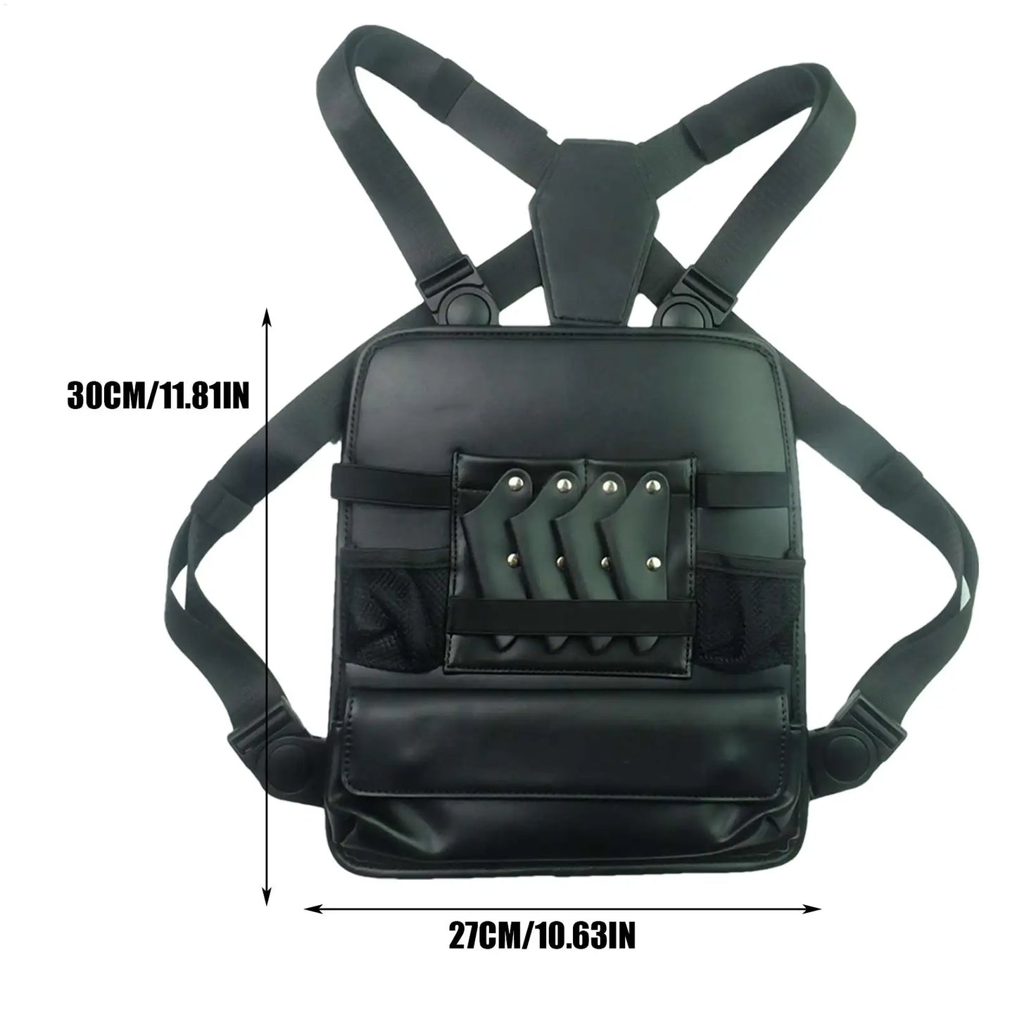 PU Leather Barber Chest Bag | Clipper & Scissor Organizer