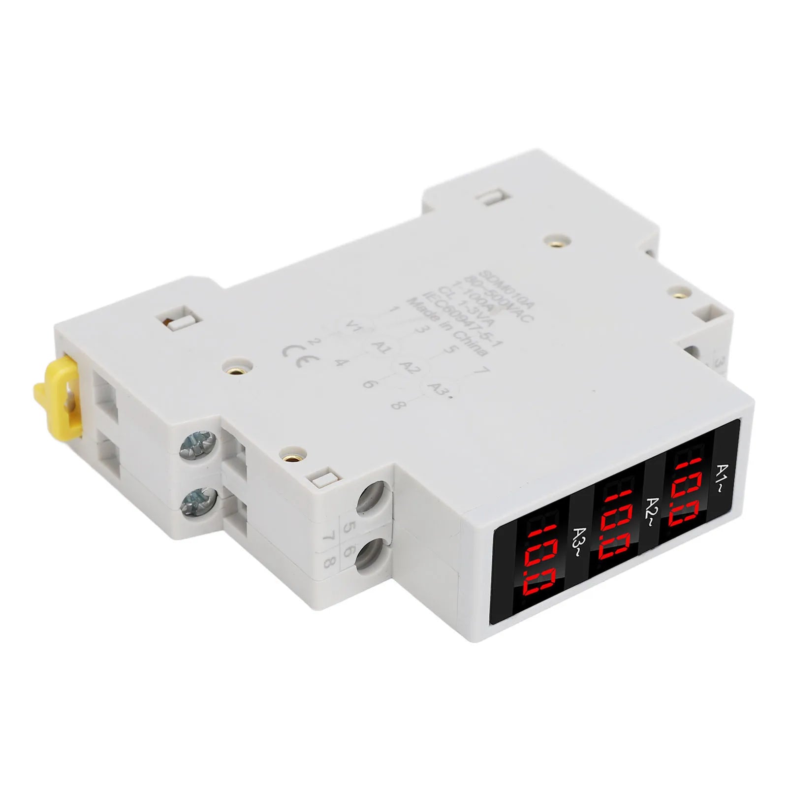 3 Phase DIN Rail Ammeter LED Digital Display High Accuracy Amp Meter with 3 Sensors AC80‑500V 1‑100A DIN Rail Current Meter Peaceful Pleasures Health and Wellness