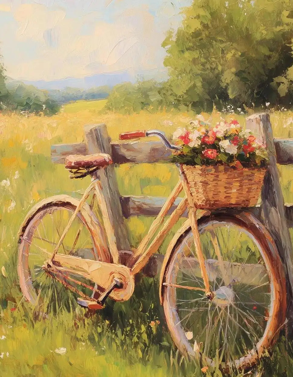 Rural Retro Garden Farm Wooden House Still Life Painting Art Poster Canvas Printing Living Room Sofa Background Wall Deco Peaceful Pleasures Health and Wellness