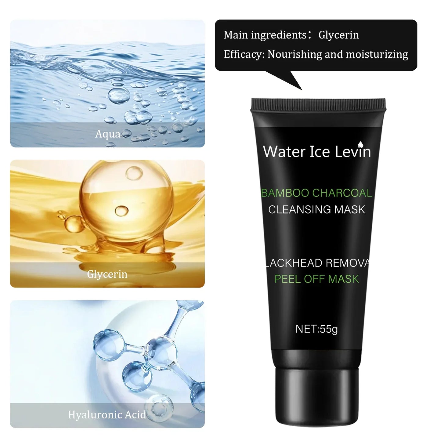 Bamboo Charcoal Blackhead Removal Deep Cleansing Peel Mask