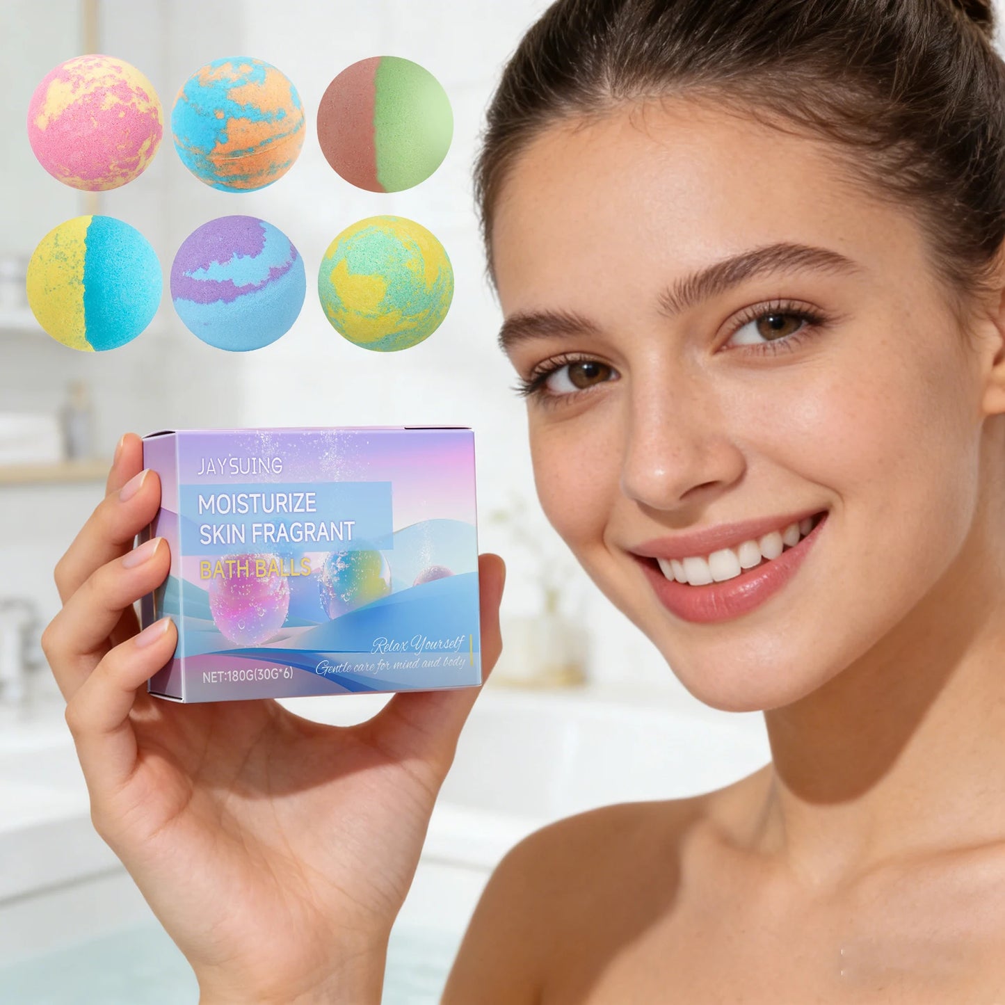 Fragrance Bath Bombs Rich Foaming Soothe Body Moisturize Skin Relaxing Stress Improve Bathing Experience Aromatherapy Bath Ball Peaceful Pleasures Health and Wellness