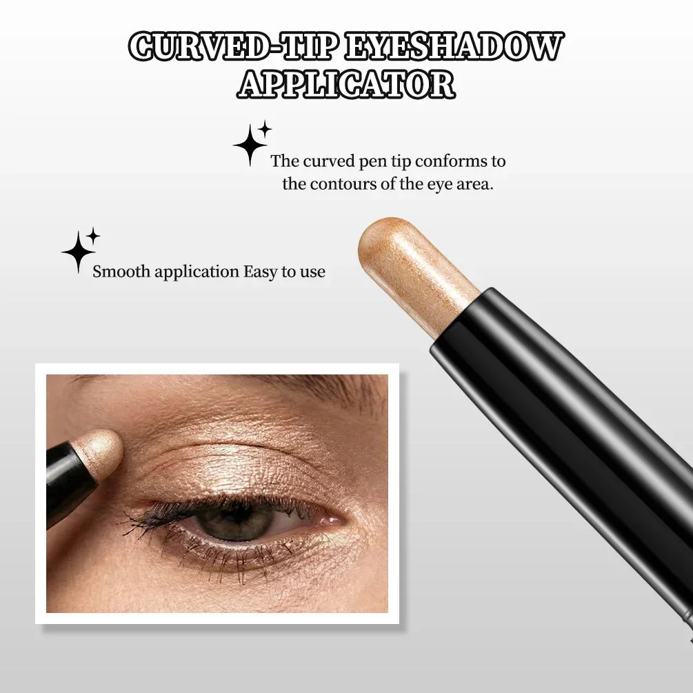 QIBEST 8 Colors Pearlescent Eyeshadow Stick Sets Colorful Shimmer Eyes Shadow Pencil Long Lasting Natural Makeup Set Highlighter Peaceful Pleasures Health and Wellness