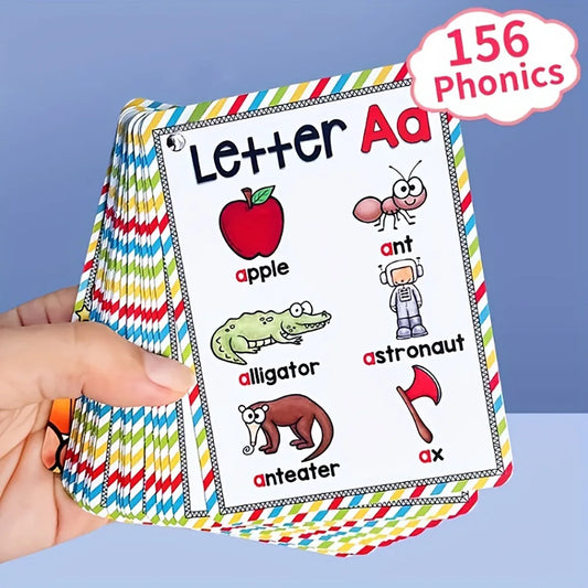 Bview Art English 26 Letters Alphabet Phonics Pocket Flash Cards Peaceful Pleasures Health and Wellness